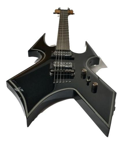 Guitarra eléctrica B.C. Rich MK5 Warlock de caoba black brillante con diapasón de palo de rosa