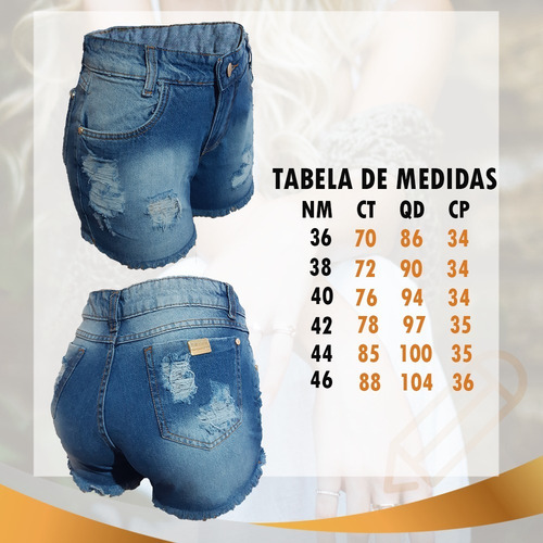 Imagem 4 de 5 de Conjunto Short+saia Feminina 100% Jeans