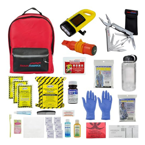 72 Hour Deluxe Emergency Kit, 1-person 3-day Backpack, ...