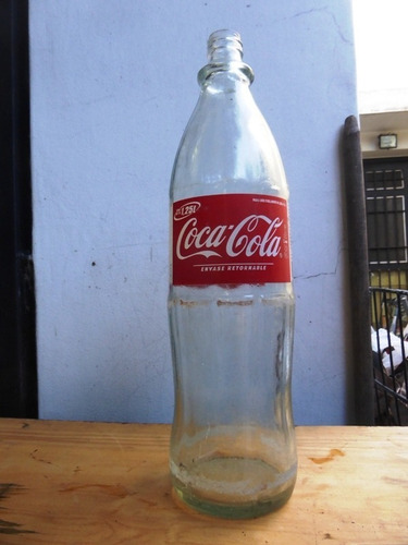 Antigua Botella Vidrio Vacia Coca Cola  Retornable 1.25 Lts 