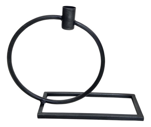 Portavelas De Hierro Forjado Negro Para Velas Cónicas