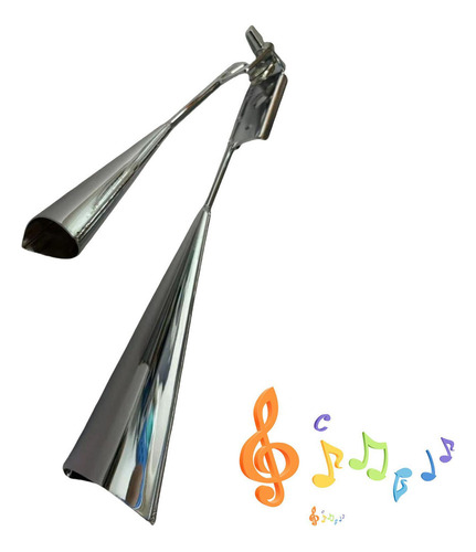 J Campana Agogo De Dos Tonos, Campana De Mano, 31,5x12x8,5