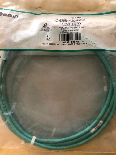 20 Piezas De Patch Cord Panduit Verde Cat5e 5ft Nuevo 