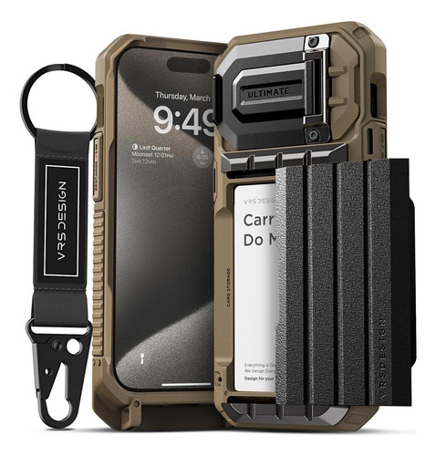 Vrs Design Damda Glide Funda P/ Iphone 15 Pro Protectora Caqui.