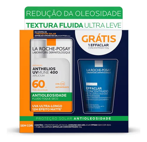 Kit de cuidado com a pele La Roche-Posay Proteção Solar Protetor e Gel Concentrado 2 peças
