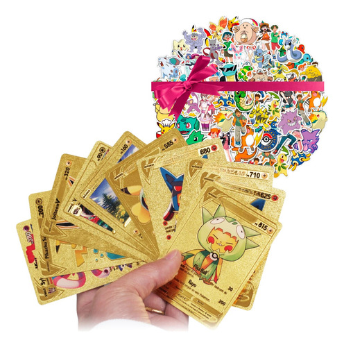 55 Cartas Coleccionables Y 50 Sticker Decorativos Anime F