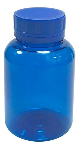 Pote Pet Para Cápsulas 150ml C/ Tampa Lacre (10 Unidades) Sabor Azul