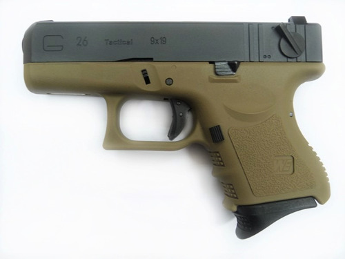 Pistola De Airsoft Glock 26 We Tan A Gas, Tiro Deportivo