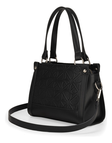 Bolsa Satchel Cloe Linil Mediano Color Negro