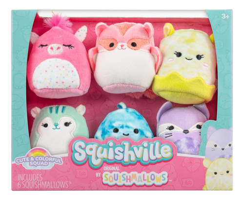 Peluche Squishville Lindo Y Colorido 6 Unidades 5 Cm