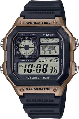 Reloj Digital Casio Ae-1200wh-5av Resistente Al Agua 100mt C