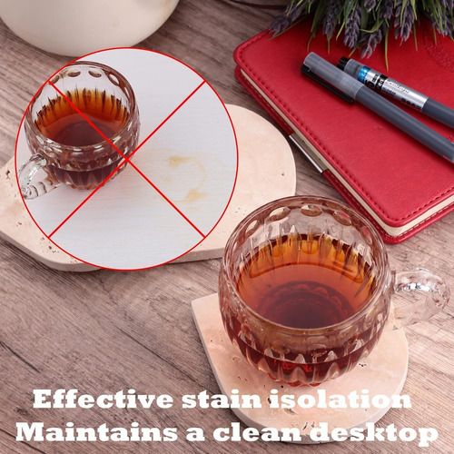 Worhe Juego De 5 Posavasos De Mármol Para Bebidas, Decoració