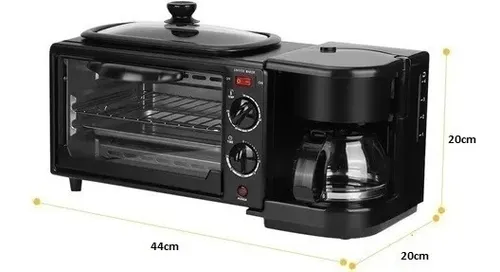 Horno Multifuncion Cafetera Parrilla Estacion Desayuno 3 En1