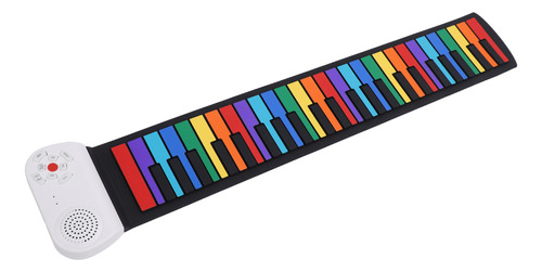 Piano Enrollable Para Niños, 49 Teclas, Con Sonido, Recargab