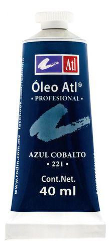 Oleo Atl T-14 Tubo De 40 Ml Color A Escoger Pintura Color 221 Azul Cobalto