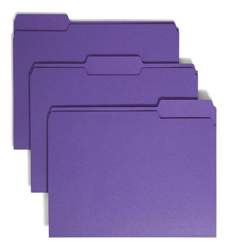 Carpeta De Color, 1/3 Pestaña, Tamaño Carta, Púrpura...