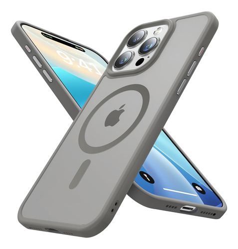 Funda Magnetica P/ iPhone 15 Pro Max Comp/magsafe - Gris