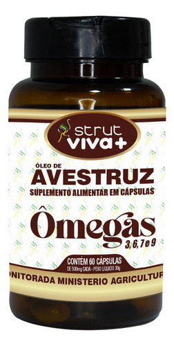 Oleo De Avestruz Strut Original Omega 3 6 7 9 Hf Suplements