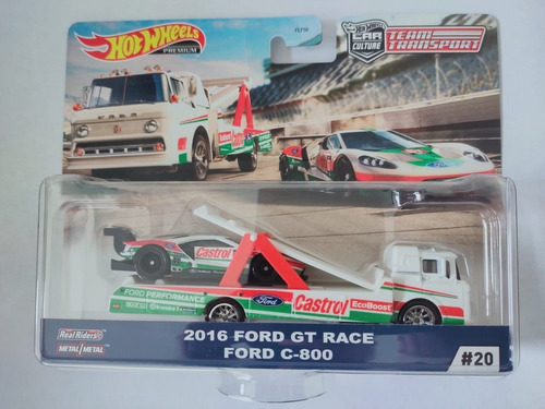 Hot Wheels Team Transport 2016 Ford Gt Race Ford C-800
