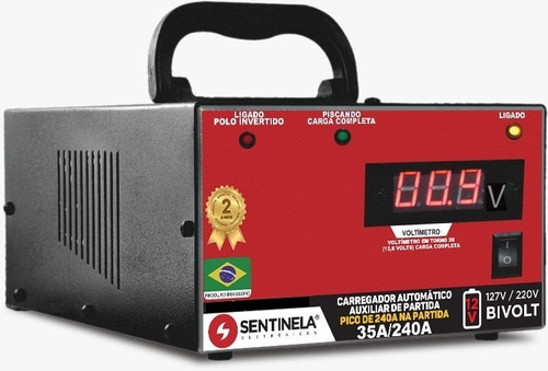 Carregador Bateria Inteligente C/auxiliar De Partida 35a12v 