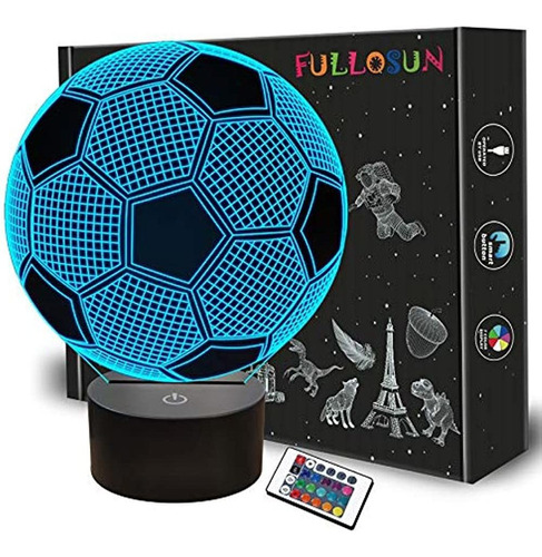 Fullosun Kids Night Light Football 3d Lámpara De Ilusión Ópt