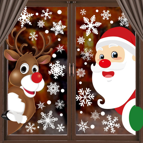 Ocato Adhesivos Navideños Para Ventanas Gnomo Decoraciones N