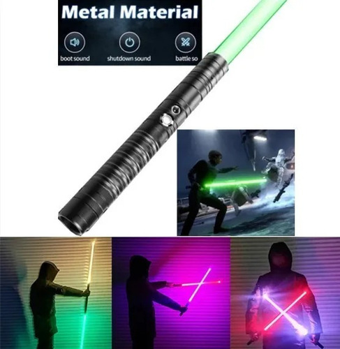 Sable Láser Electrónico Usb De 7 Colores Con Sonido