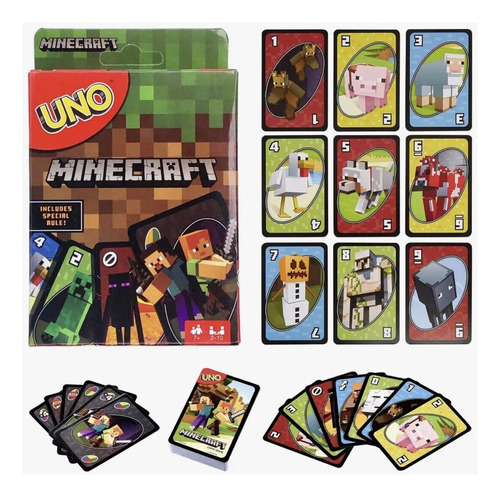 Juego De Cartas Uno Minecraft - Uno Edición Minecraft 