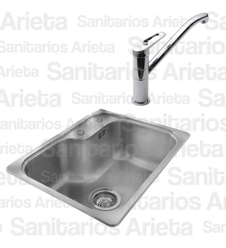 Bacha Cocina Johnson Mini Si55 + Arizona Fv 411.02/b1 Cs3414