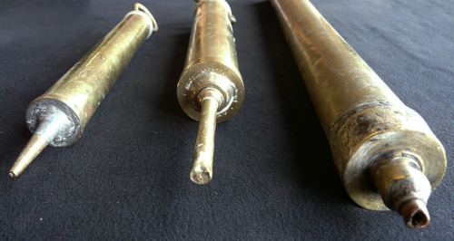 Imagen 2 de 4 de Antiguos Engrasadores De Automóvil De Bronce (los 3). 27041