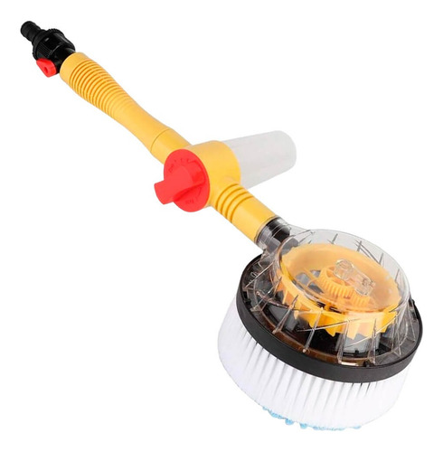 Tomate escova rotativa limpeza industrial com dispenser de sabão cor amarelo