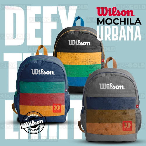 Imagen 6 de 10 de Mochila Wilson Urbana Deportes Gym Porta Notebook Reforzada