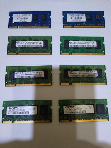 Memoria Notebook Ddr2 1gb 667/800 Testeadas Varias Marcas