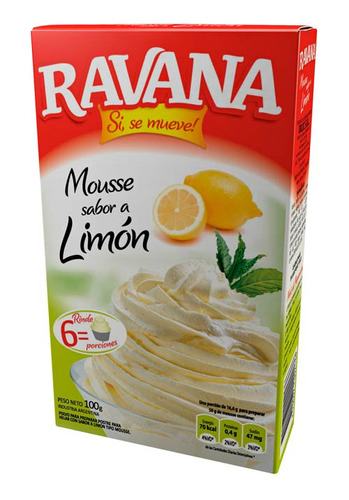 Mousse  Limon 100 Gr Ravana Postres