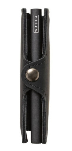 Billetera Walla Vintage color black de cuero - 10cm x 6.5cm x 1.5cm