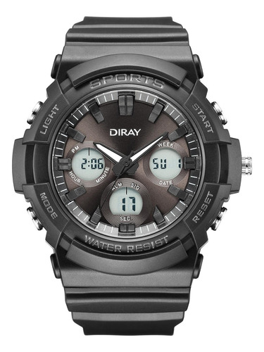 Reloj Diray Gents Black Negro Dr357ad1 De Resina Para Hombre