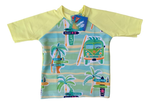 Remera Niño Mga Corta Protección Solar Uv Playa Pileta