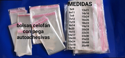 Bolsa Celofan Autoadhesiva Con Pega 11x18 | MercadoLibre