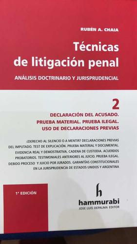 Imagen 3 de 4 de Técnicas De Litigación Penal 3tomos