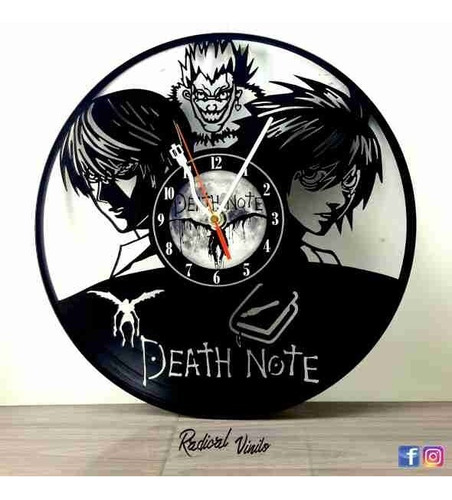Reloj De Vinilo Death Note 2 Regalos Decoracion 