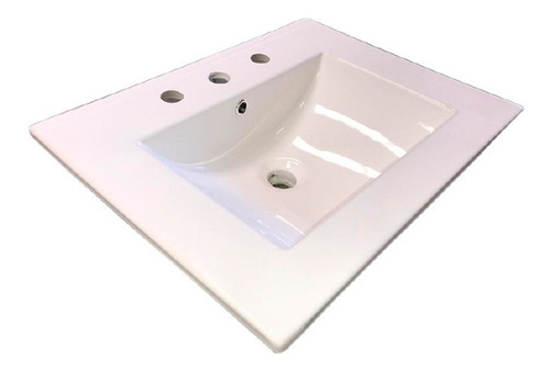 Bacha Encastre Acrilico 50 Cm 3 Agujeros Vanitory Baño Kw