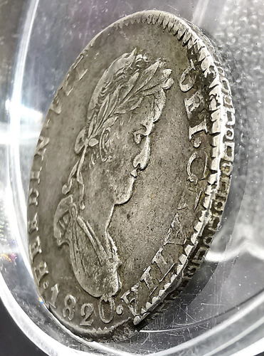 2 Reales Plata Guerra De Independencia 1820 Zs Realista