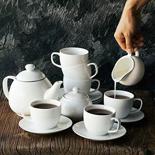 BTaT- Juego de 6 tazas de té, tazas de té y platillos, juego de té