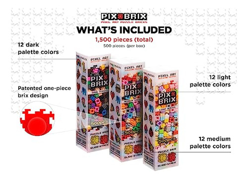 Pix Brix Pixel Art Puzzle Bricks, Mezcla De Brix A Granel -