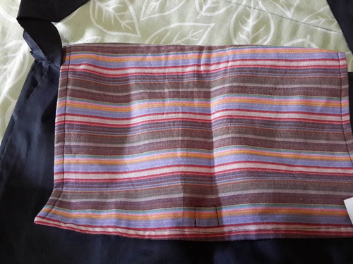 Cartera Bolso Rayado De La India Morral Manijas Largas