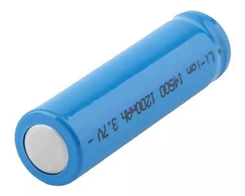 2 Pilas Aa De Litio Recargables 14500 C/teton 3.7v 1200 Mah