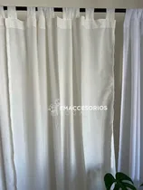 Comprar Juego De Cortinas Voile De Lino Rustico Con Presillas 2paños