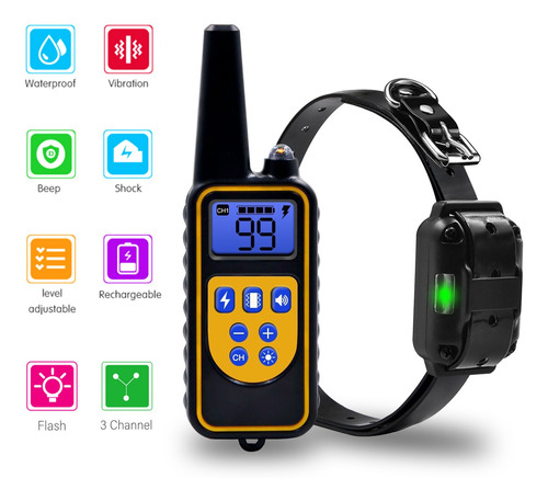 Collar De Entrenamiento Remoto Para Perros, Control De Ladri