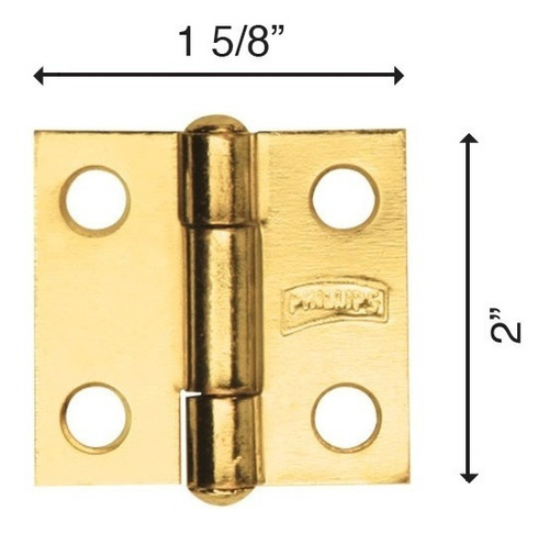 Kit 20 Bisagras Phillips Mod 120 E Ctp Latón 41.2mm X 50.8mm