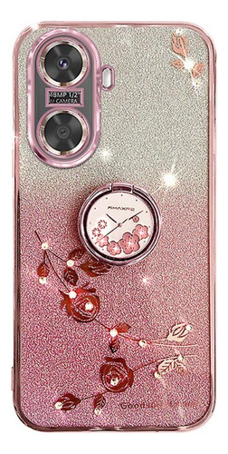 Funda Delgada De Tpu Con Decoración Floral Para Huawei Enjoy